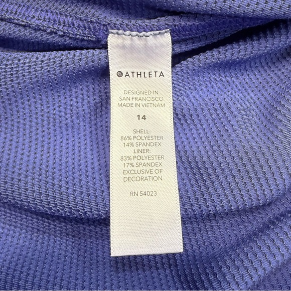 Athleta Expedition Skort Dress Romper Mesh Shorts Size 14 Blue - Picture 14 of 16
